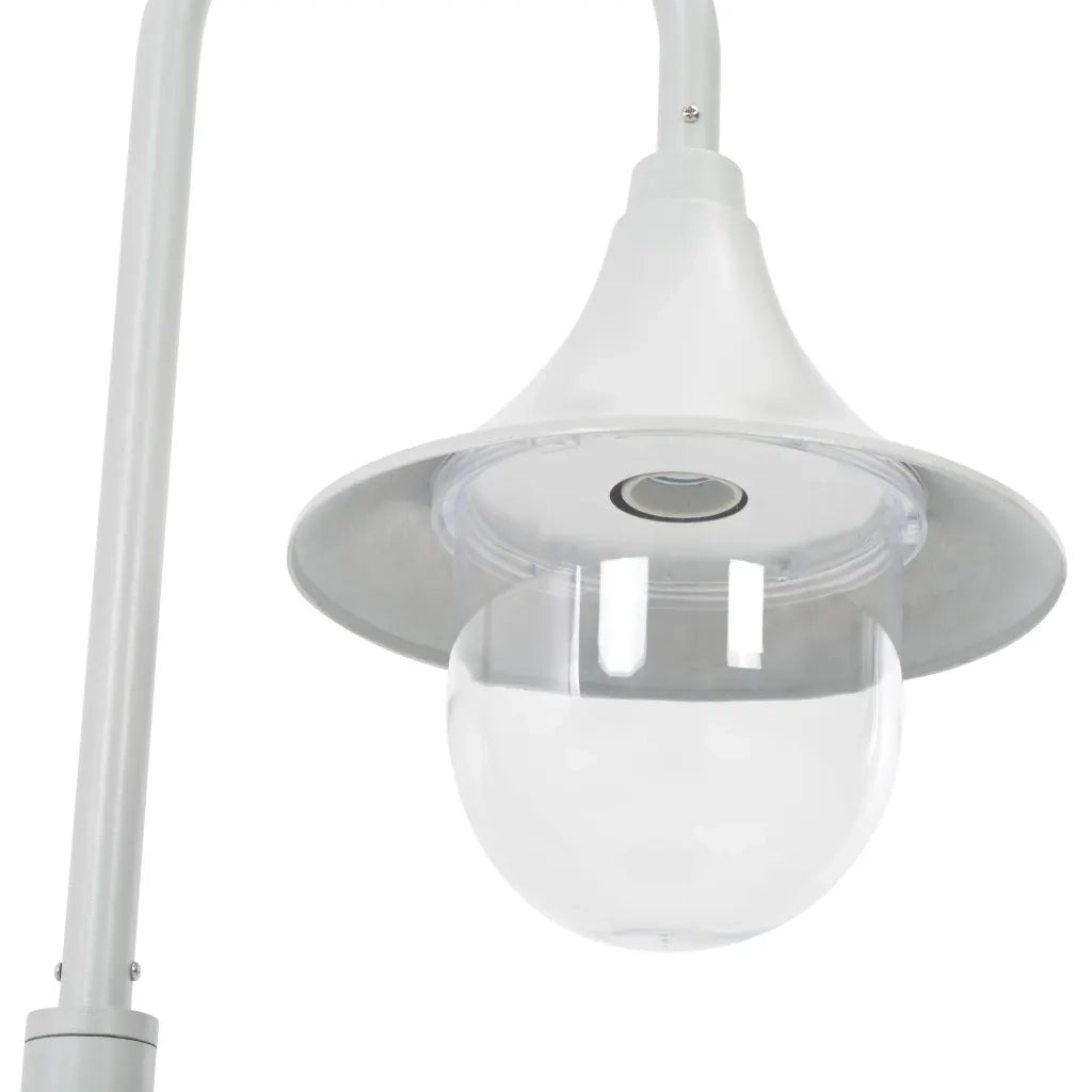 Lampione da Giardino E27 120 cm Alluminio Bianco CFW4320652