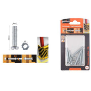 Trade Shop - Set 6pz Viti Vite Testa A Croce Tonda 6 X 40mm Con Dadi Dado Esagonale M6 90979 -