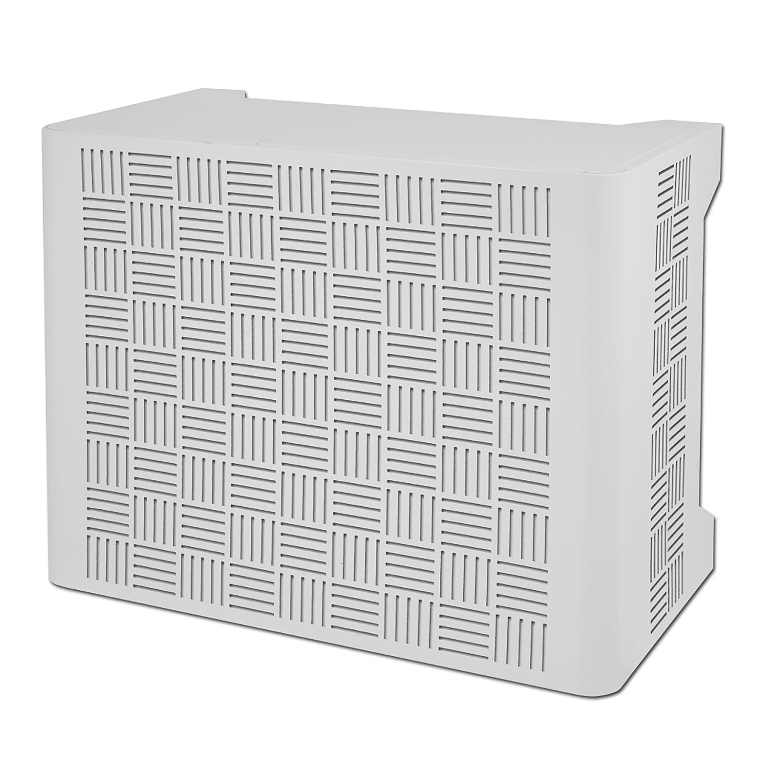 Copri Condizionatore da Esterno Small 90x46/52x70 cm in Acciaio Zincato Bianco