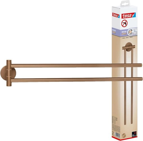 Maniglione a due braccia con adesivo autoattacco - economico - 1 pezzo - finitura bronzo sbalzato - 84 mm x 50 mm x 456 mm