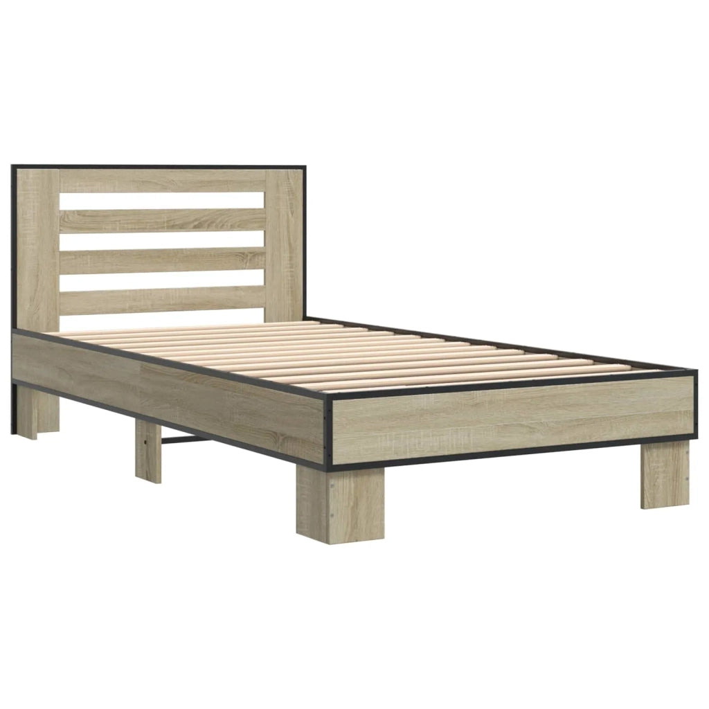 Struttura letto con testata Rovere Sonoma 80 x 200 cm 8009101
