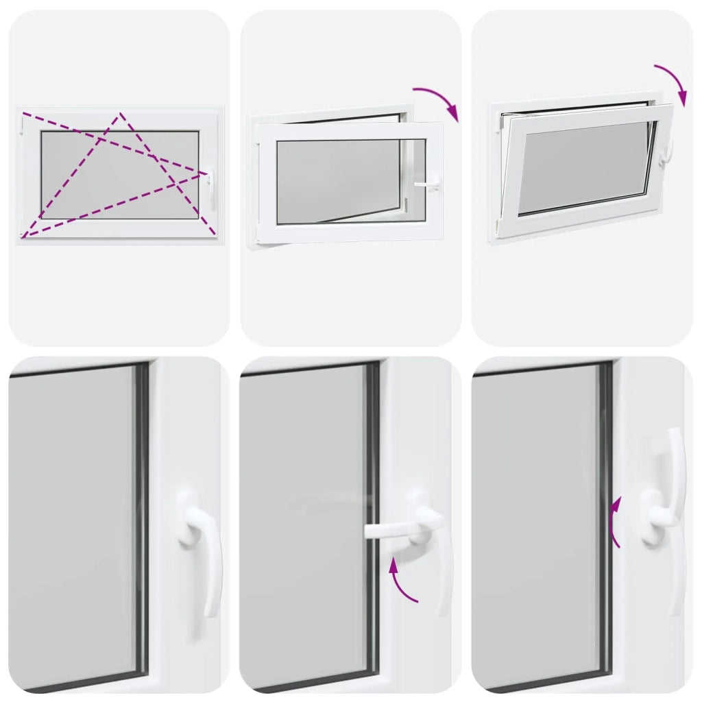 Finestra per Soffitta RISOR 90 x 50 cm PVC e Vetro Bianco CFW1904262