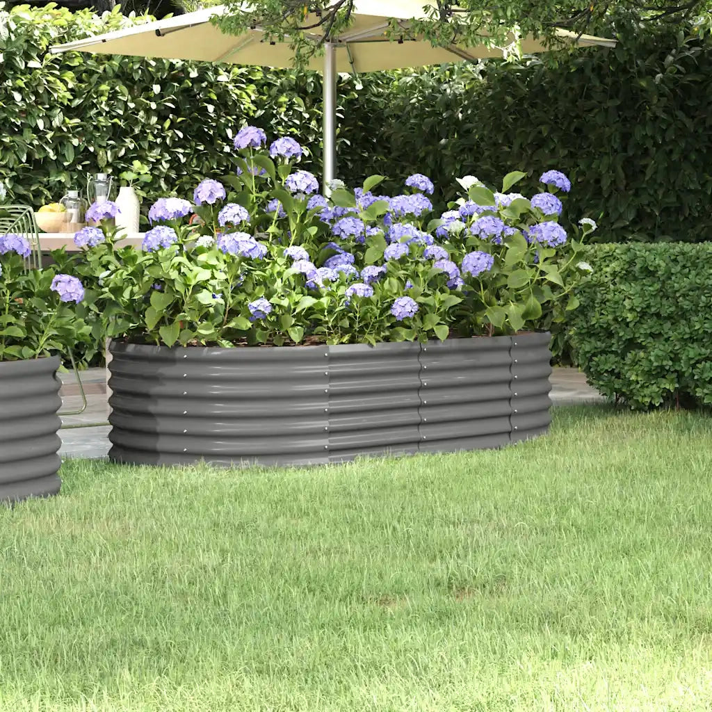 Letto Giardino Acciaio Zincato 152x80x36 cm Grigio 318914