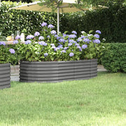 Letto Giardino Acciaio Zincato 152x80x36 cm Grigio 318914