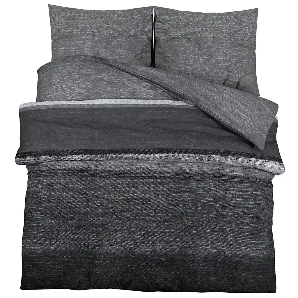 Set Copripiumino Grigio Scuro 155x220 cm in Cotone CFW5647006