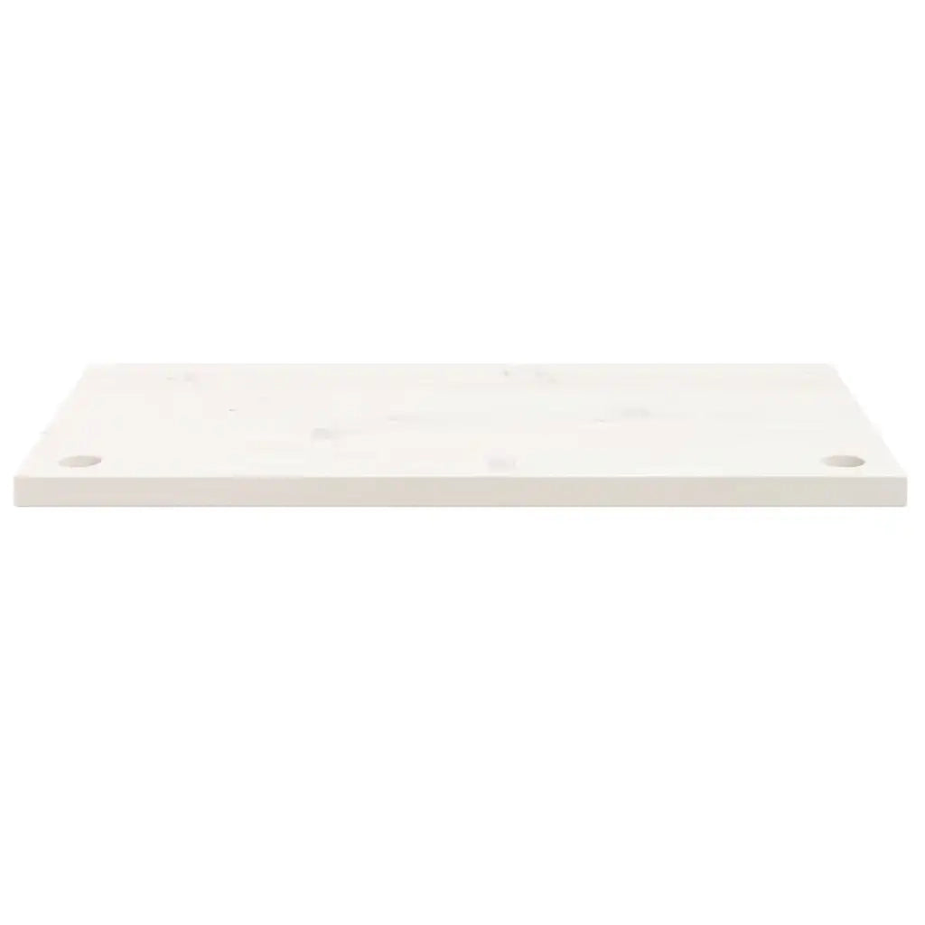 Piano Tavolo | Superficie Tavolo | Piano Scrivania Bianco 80x40x2,5 cm in Legno Massello di Pino