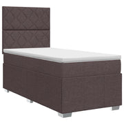 Letto box spring con materasso Marrone Scuro 100 x 200 cm 3454081