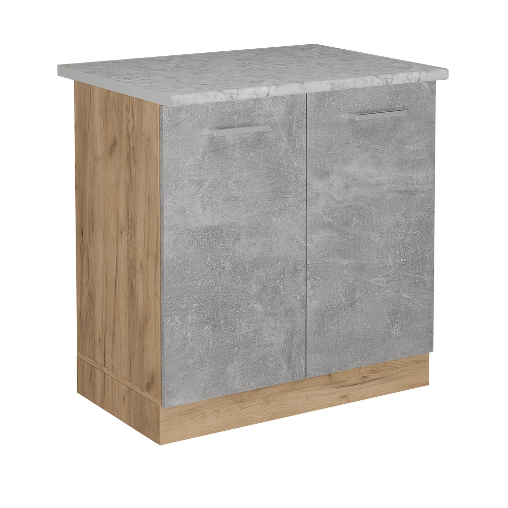 Vicco Mobile lavello cucina Calcestruzzo 80 cm PL Marmo