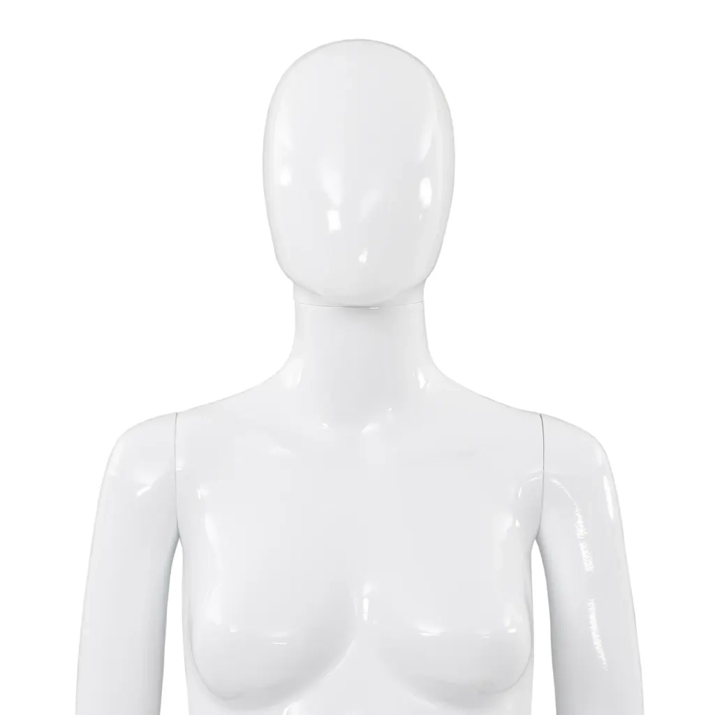 Manichino Donna Figura Intera Base in Vetro 175cm Bianco Lucido CFW7792411