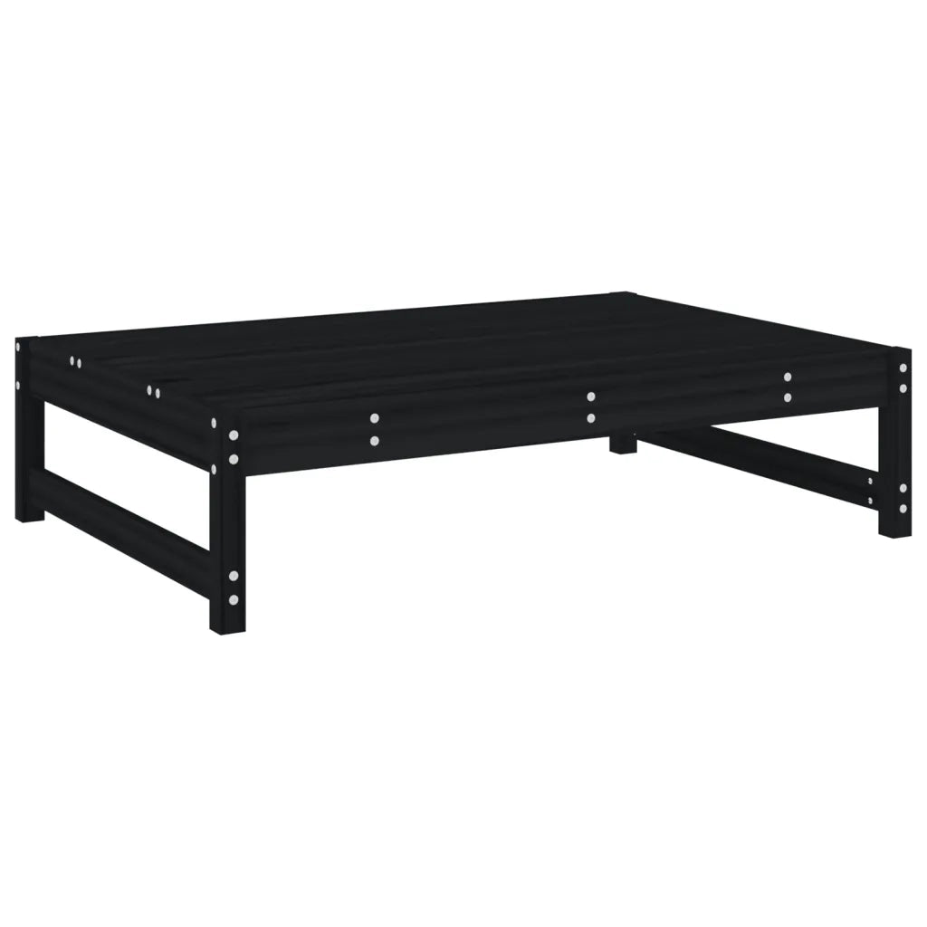 Sedia da giardino-Poggiapiedi da Giardino 120x80 cm Legno Massello di Pino Nero 490137