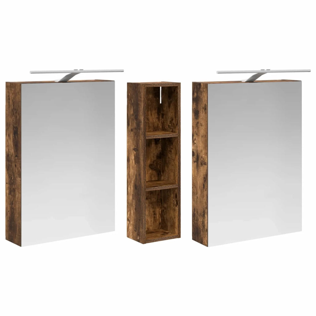 Set di Armadi da Bagno con lo scaffale 3 pcs 120 x 14,5 x 70 cm 3403756