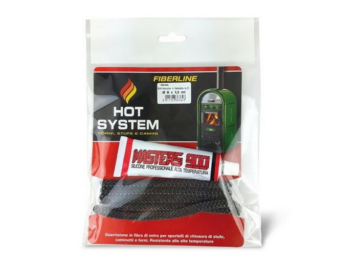 kit guarnizione tonda per stufa+silicone ï mm. 6x1,5 mt. cod:ferx.vit45810