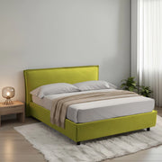 Letto Matrimoniale Brunate, Letto Matrimoniale Materasso Incluso Made in Italy, Verde