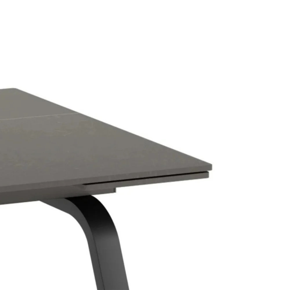 Tavolo da pranzo allungabile in ceramica effetto marmo grigio Cosmo 140-200x80 cm fino a 8 posti | Duzzle