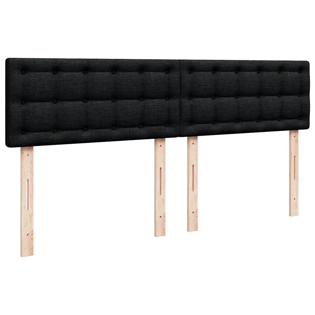 Giroletto a Molle con Materasso Nero 200x200 cm in Tessuto 3287191