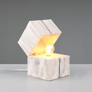 LAMPADA DA TAVOLO E14+LED TREASURE H16CM BIANCA