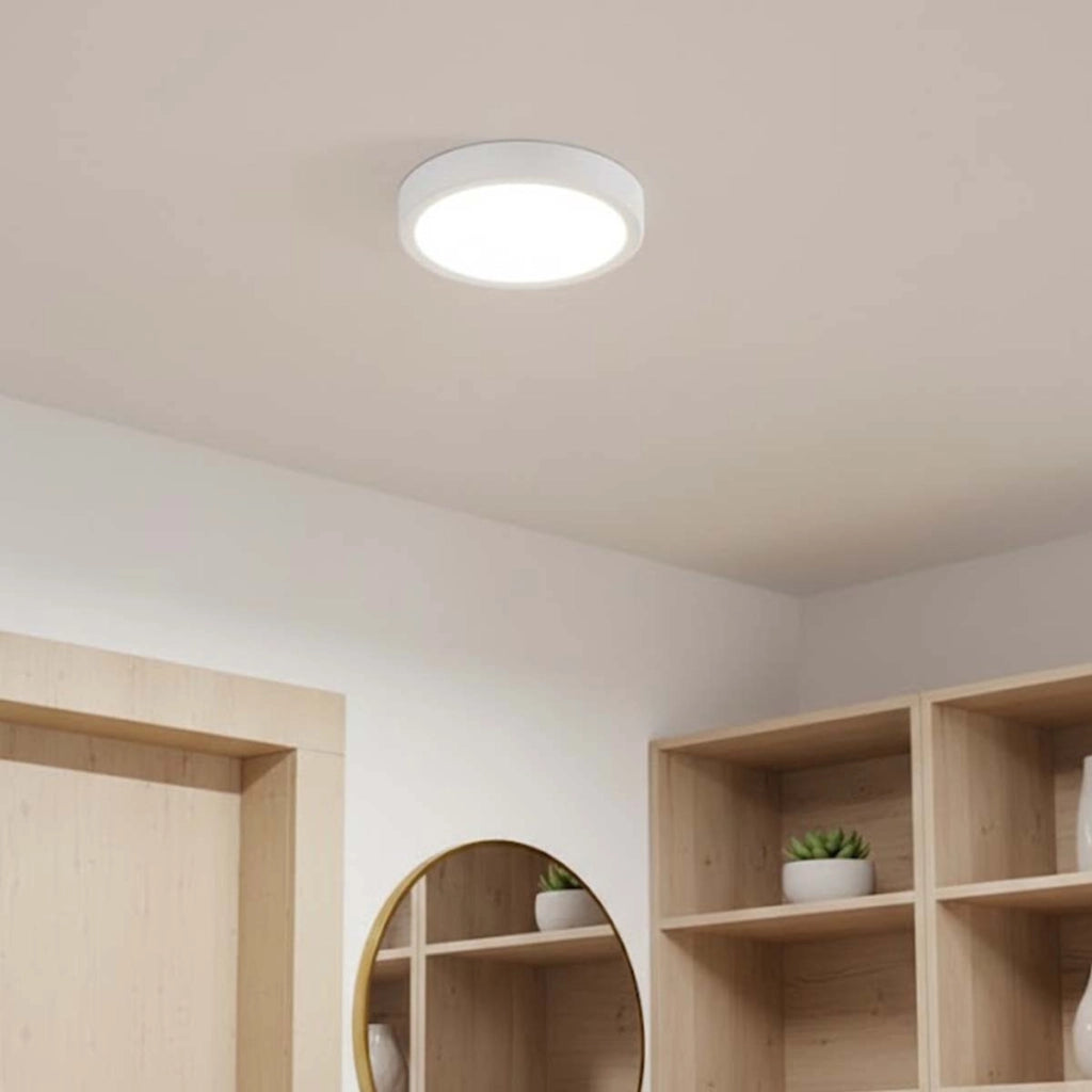 Pannello Luminoso LED Formato Rotondo 6W 83×83mm Design Ultrapiatto Bianco Avizar