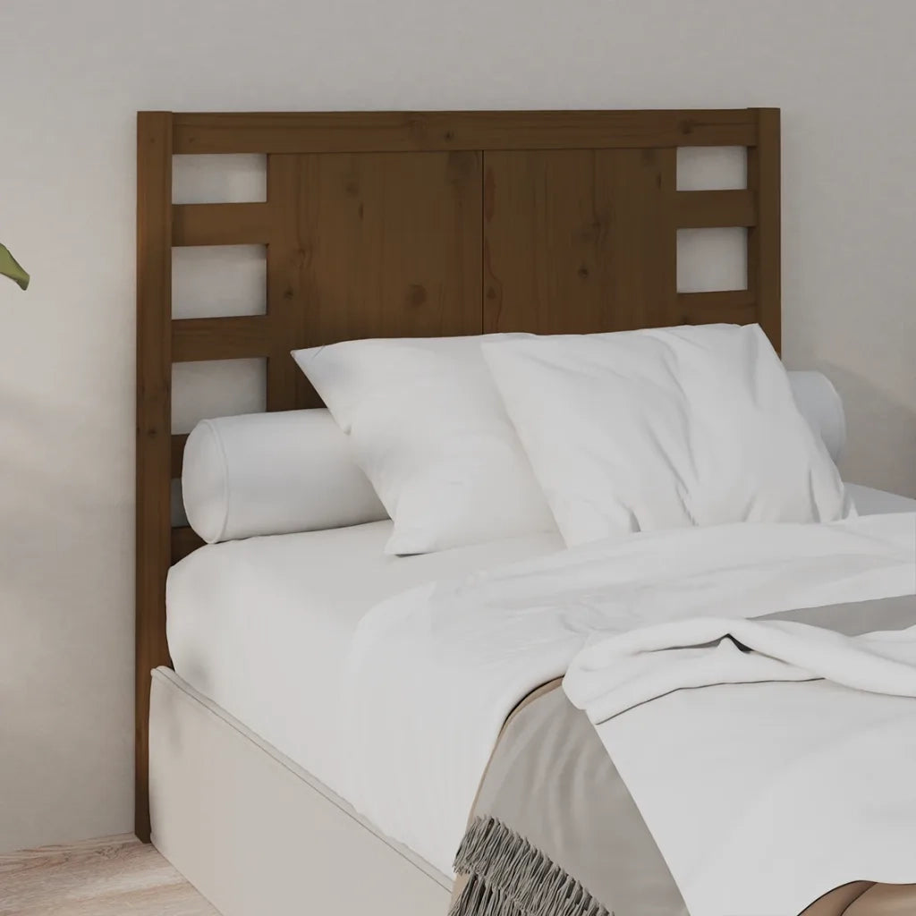 Testiera per Letto ambra 81x4x100 cm in Legno Massello di Pino
