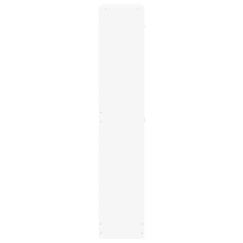 Scarpiera Bianca 59x17x81 cm in Legno Massello di Argilla 342534