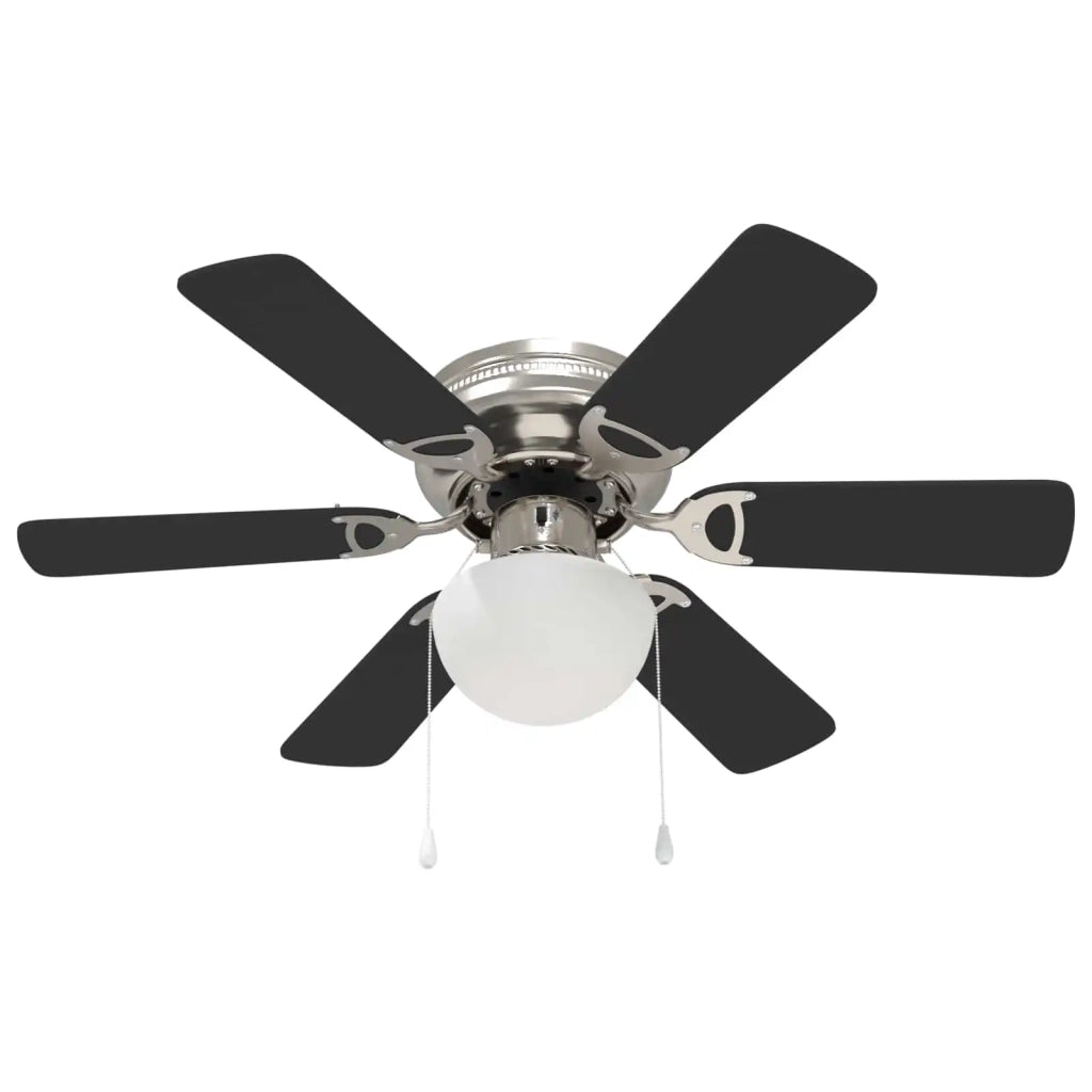 Ventilatore da soffitto con luce Ø 82 cm Nero 42035662