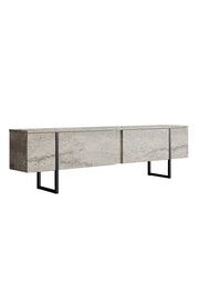 Porta TV in legno "Luxe" - 180 x 30 x 50 cm - TravertinoNero