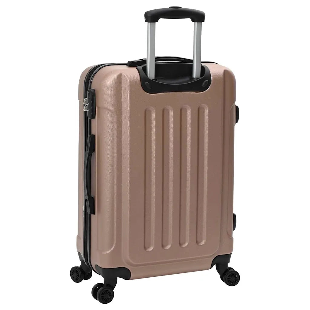 Valigia con blocco 3 pz Oro rosa 50 x 31 x 78 cm Plastica ABS CFW3293423