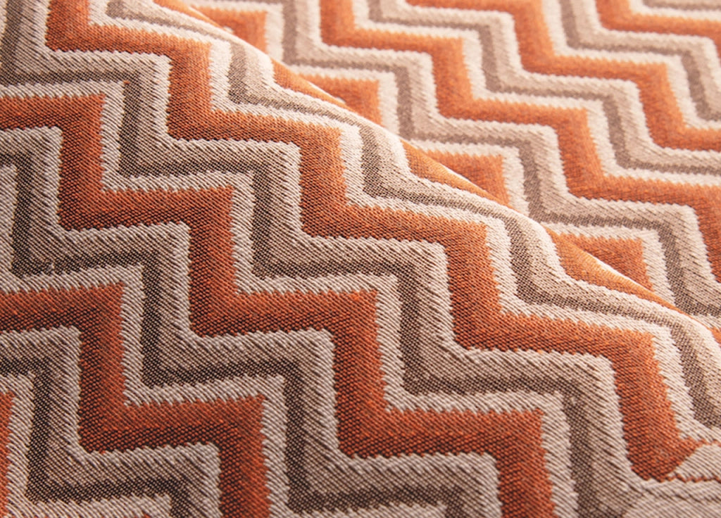 Tappeto Passatoia Tessuto Jacquard Linea Emozioni Dis. Zig Zag Twist Arancio - 57x320 - Arancio