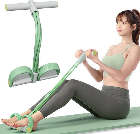 Esercizio a panchina - Allenatore della pancia - Pedale multifunzionale con resistenza - Cinghia elastica per yoga - Resistenze per attrezzatura fitness - Per esercizi di pancia, vita, braccia e gambe e per allenamento di slancio - Verde