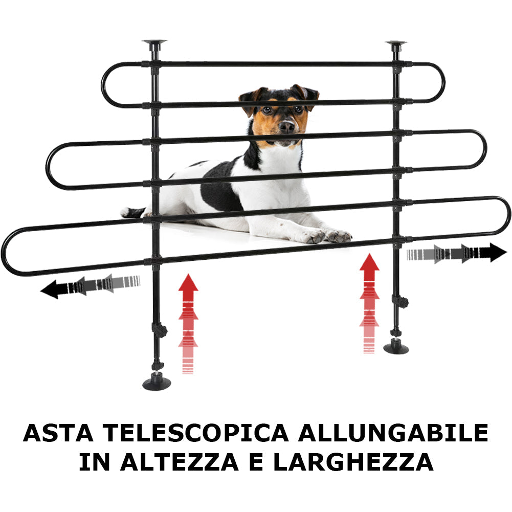 Griglia Divisorio Auto per Cani Protezione Universale per Trasporto Animali