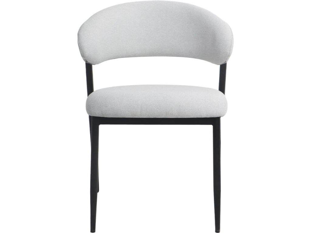 Set di 2 sedie da pranzo in tessuto e metallo "Edena" - Grigio chiaro