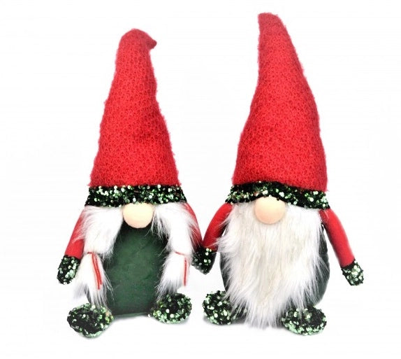 Gnomo Decorazione Natalizia Natale in Stoffa piccolo 32 cm 2 Modelli