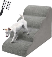 Trappola per cani per piccoli cani, 4 gradini Trappola per cani per letto e divano Realizzata con materiale di alta qualità, Soffietta per cani con copertura rimovibile, lavabile e rotolo per rimozione pelo animale, 50 cm di altezza