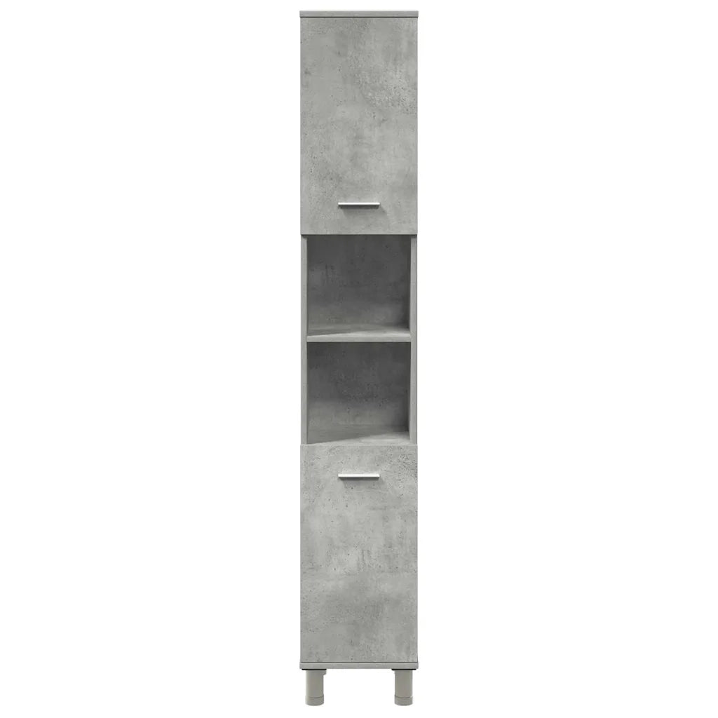 Set Mobili da Bagno 3 pz Grigio Cemento in Legno Multistrato 3324855