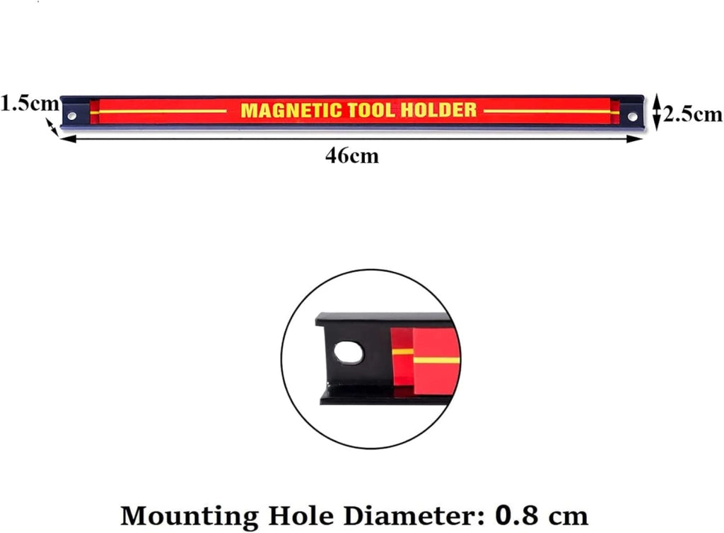 GIANTEX Portautensili Magnetici, Set di Barre Magnetiche, Scaffale per Atrezzi da Parete, Contenitore degli Attrezzi, Organizzatore per Accessori, Supporto per Attrezzi, Portata 10 kg/Barra