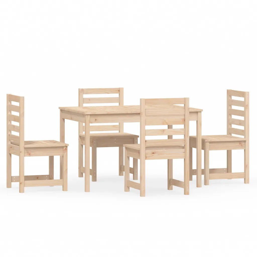 Set da Pranzo per Giardino 5 pz in Legno Massello di Pinocod mxl 100237