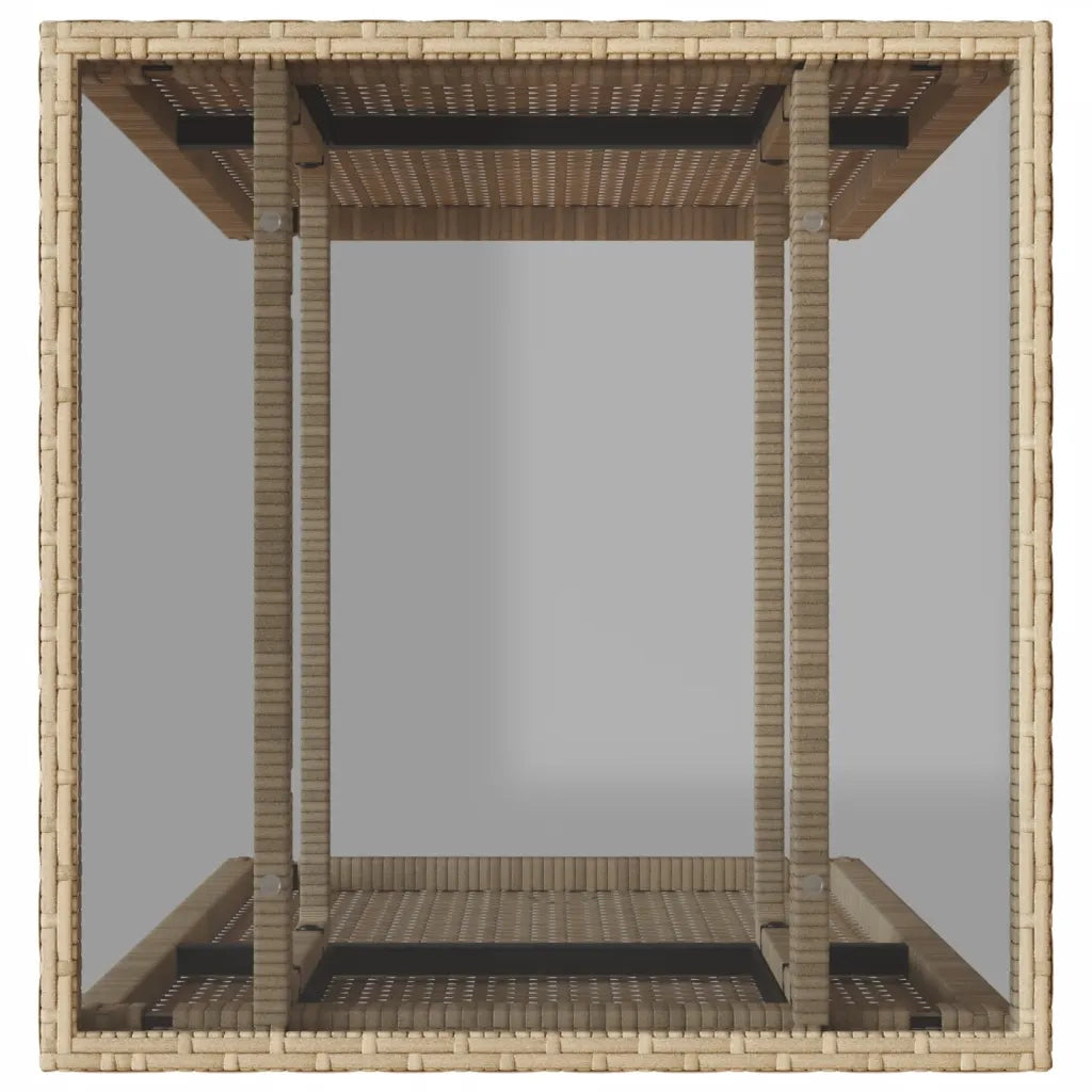 Set da Bistr¨° 3 pz | Set Salotto da Giardino con Cuscini Beige in Polyrattan