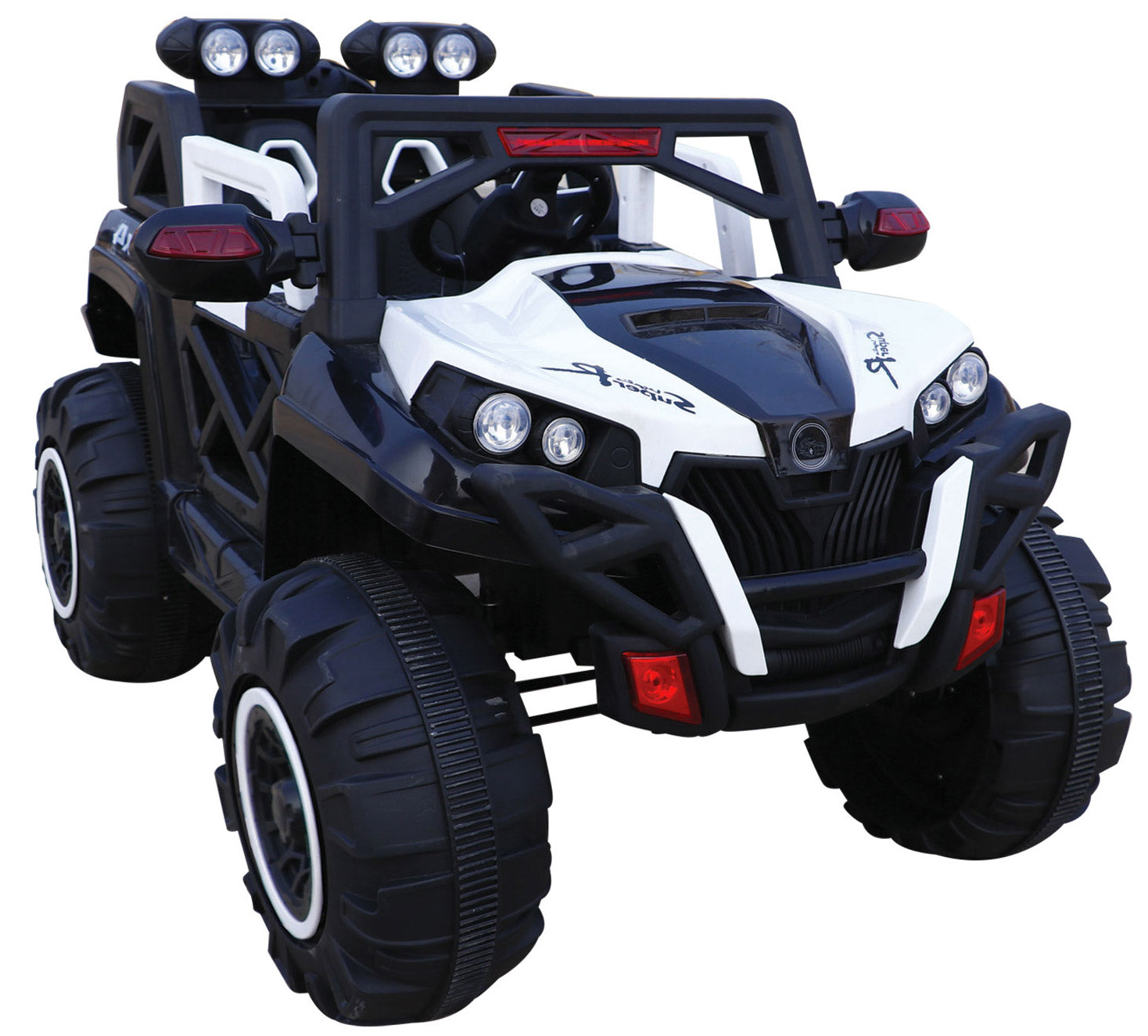 Macchina Elettrica per Bambini 12V Kidfun Fuoristrada 4x4 Bianca
