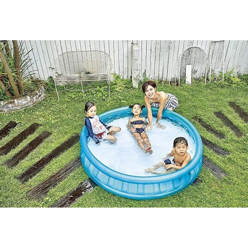 Trade Shop - Piscina Gonfiabile Rotonda Con Lato Morbido A Mosaico 155 X 32 Cm Per Bambini 016181 -