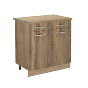 Vicco Mobiletto base per cucina Rovere artigianale 80 cm , PL Rovere