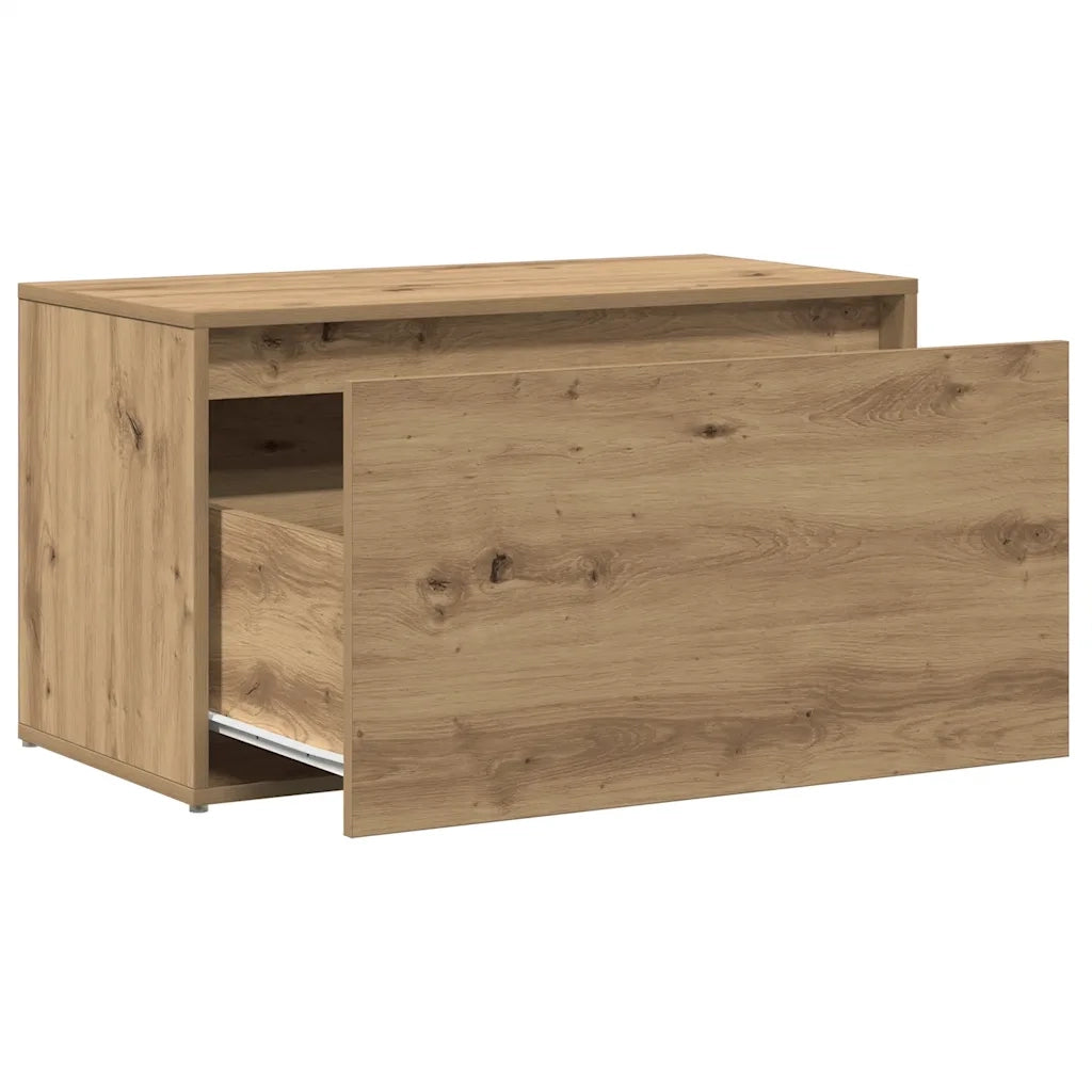 Panca Ingresso 80x40x45 cm Rovere Artigianale Legno Multistrato 856753