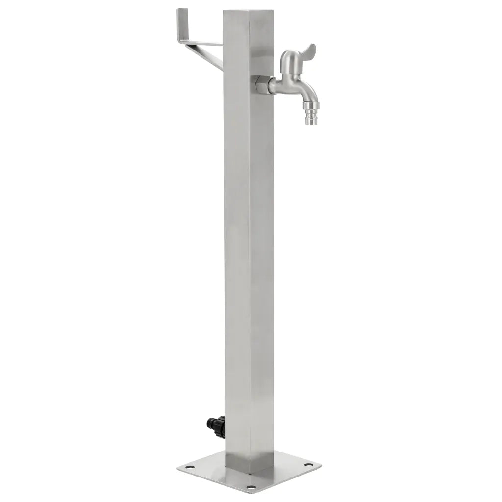 Fontanella a Colonna in Acciaio Inossidabile Quadrata 65 cm cod mxl 53147
