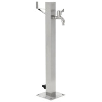 Fontanella a Colonna in Acciaio Inossidabile Quadrata 65 cm cod mxl 53147