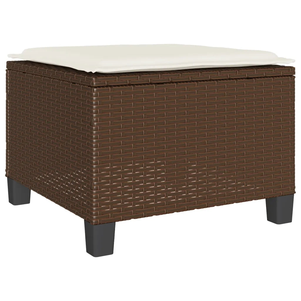 Set BistrÃ² 3 pz con Cuscini Marrone in Polyrattan