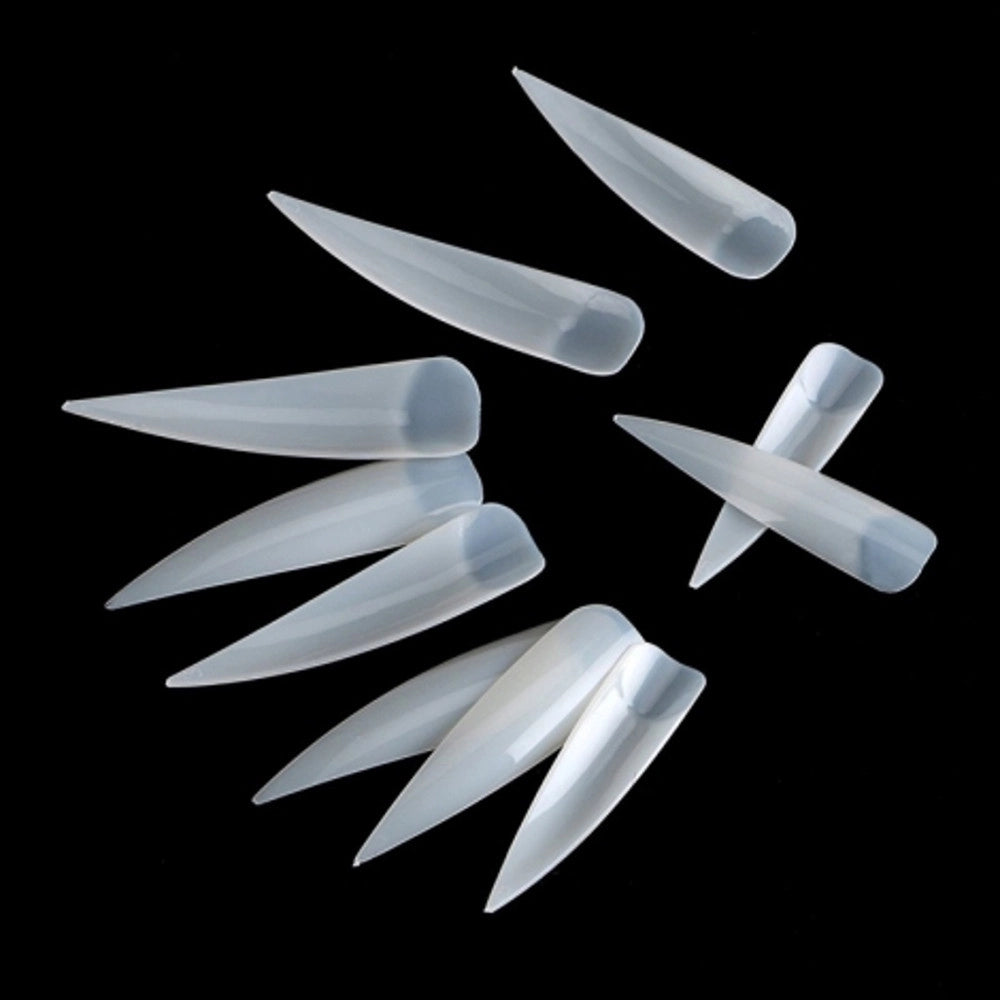 Trade Shop - 36 Tips Tip Bianco Lunghe Punta Per Mani Ricostruzione Unghie Nail Art Gel -
