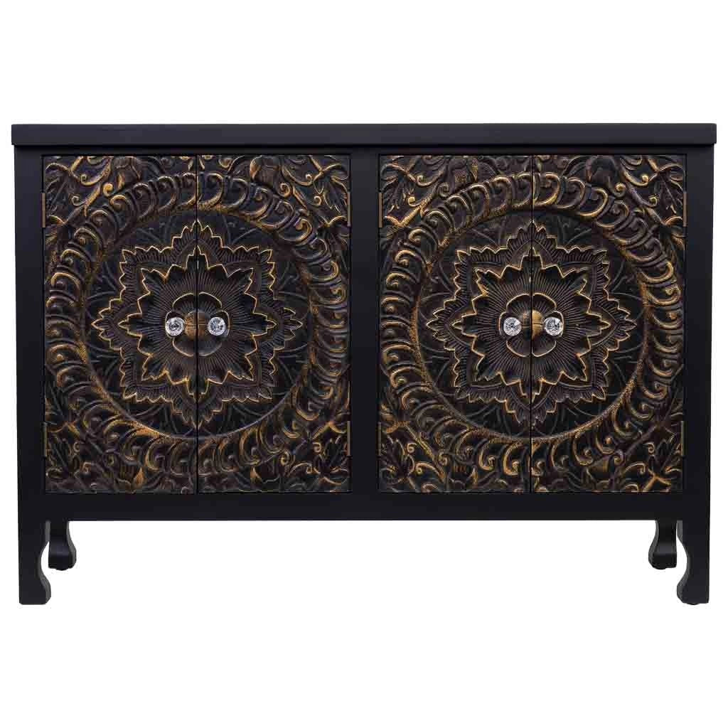 Credenza in legno con 4 porte 100,5x26x70