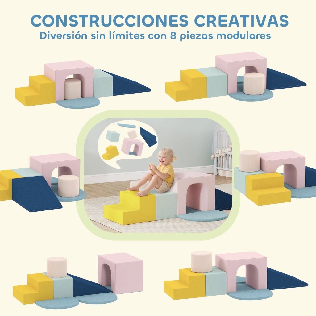 Blocchi di schiuma per bambini con fodere lavabili ¨C Minimal ¨C Multicolore