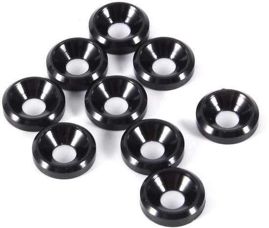 Bout M3 - 10st Anodizzato - Verzonkato - Copri Bussola/Ring/Pakking - Alluminio - Alta Durezza - Slitta di Chiusura