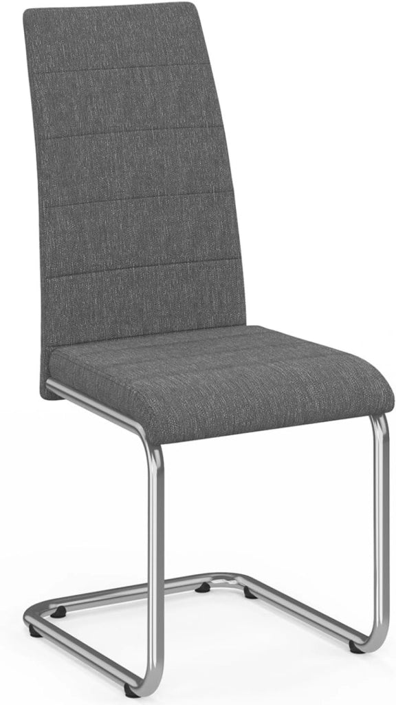 Set di 4 sedie da pranzo in tessuto grigio antracite MIA