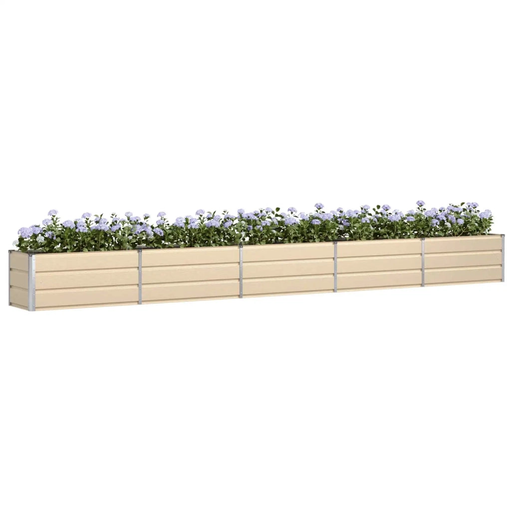 Fioriera | Cassetta per fiori | Vaso Avorio 480 x 50 x 45 cm Acciaio zincato