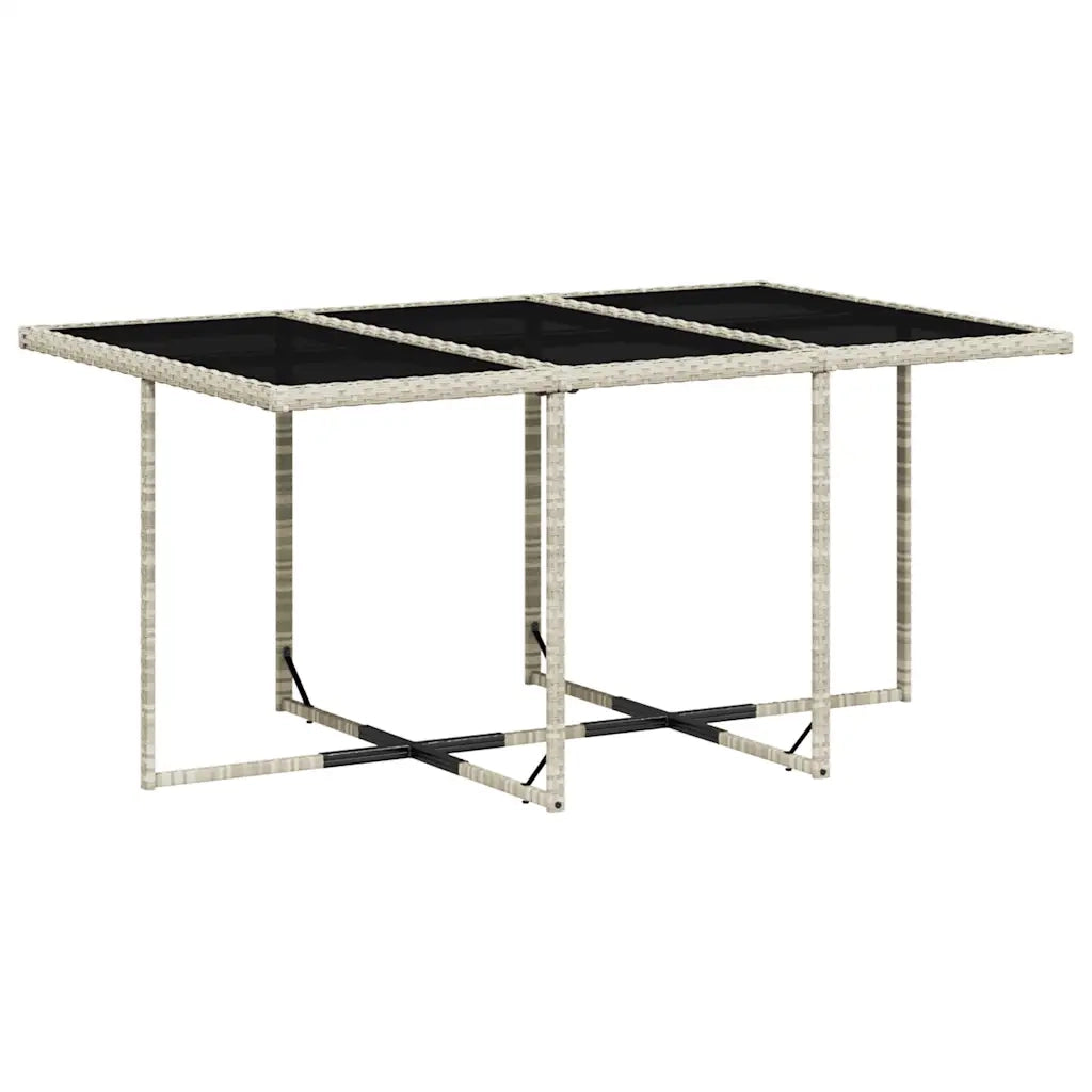 Set Pranzo Giardino 11pz con Cuscini Grigio Chiaro Polyrattan 3211211